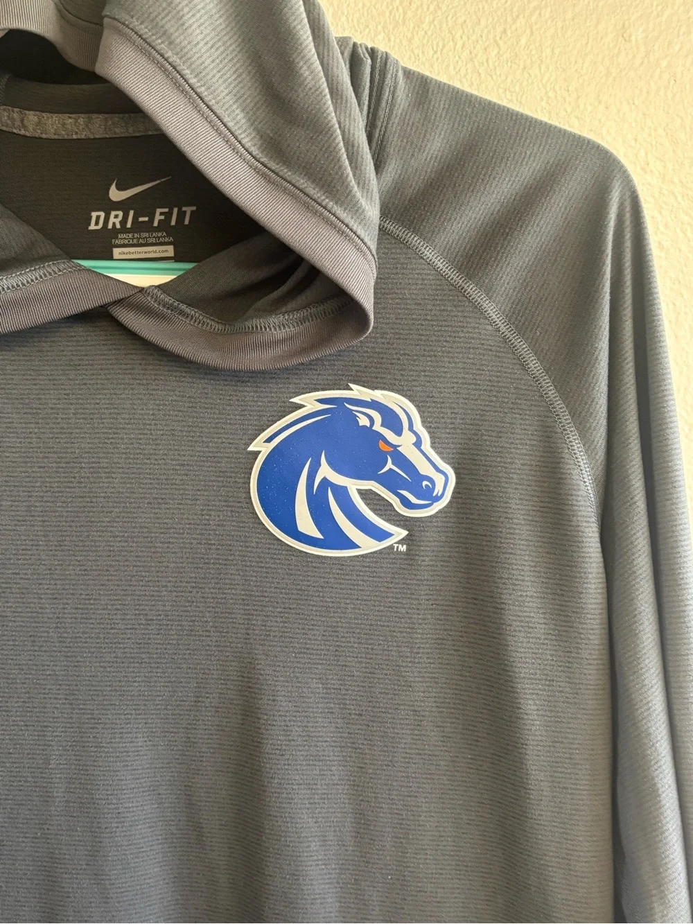 Men's Nike Dri-FIT Boise State University Broncos Lightweight Performance Hoodie